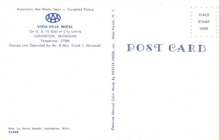 Vista-Villa Motel (Vista Villa Motel) - Postcard
